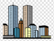 skyscraper-clipart-cartoon-skyscrapers-clipart-high-rise-city-urban-building-transparent-png-214939