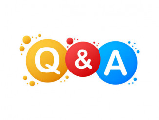 Question and Answer Bubble Chat on white background. Vector stock illustration.