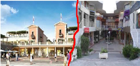 Το εμπορικό κέντρο Παλλήνης και το Εκπτωτικό Χωριό.
 (σ.σ. στο Εμπορικό Κέντρο Παλλήνης έχουν μετατραπεί σε ασπρόμαυρα τα καταστήματα που πια έχουν κλείσει)