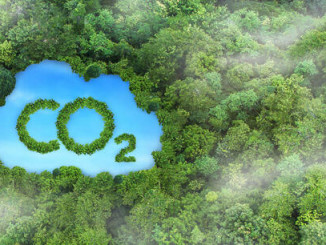 Concept depicting the issue of carbon dioxide emissions and its