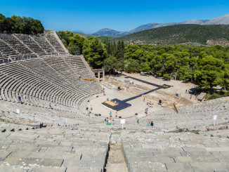 Corinth,,Greece,-,June,16,,2015:,Ancient,Theater,Epidaurus,,Argolida,
