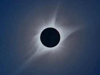 A composite of the August 21, 2017 total solar eclipse.