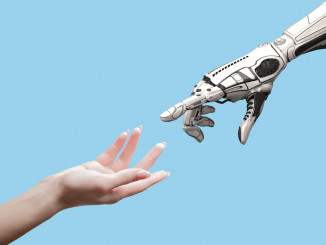 human-hand-and-robot-hand-reaching-for-one-another