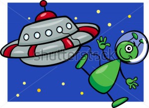 cartoon-vector-illustration-of-funny-alien-or-martian-comic-character-with-flying-saucer-or-spaceship-or-ufo_142562821