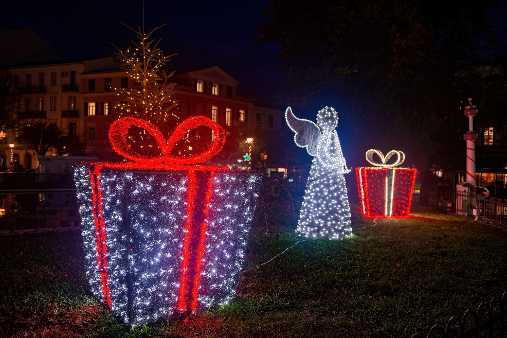 Corfu,,Greece,-,December,10,,2021:,Corfu,Town,Is,Decorated