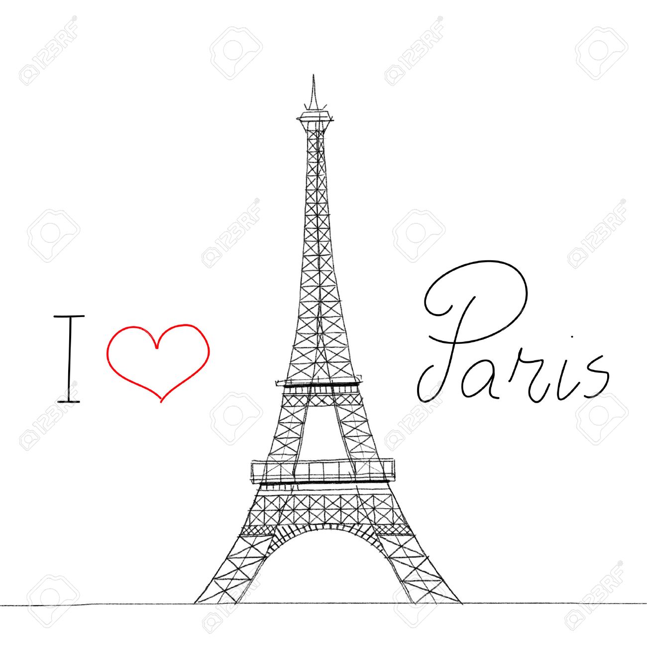 27908414-i-love-paris-eiffel-tower-sketch-illustration
