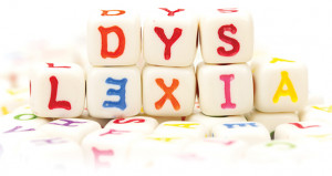 DYSLEXIA spelled out of letter blocks