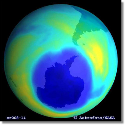 Ozonloch über der Antarktis am 17.9.2001