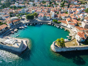 Nafpaktos,Lepanto,In,Greece,Aerial,Image