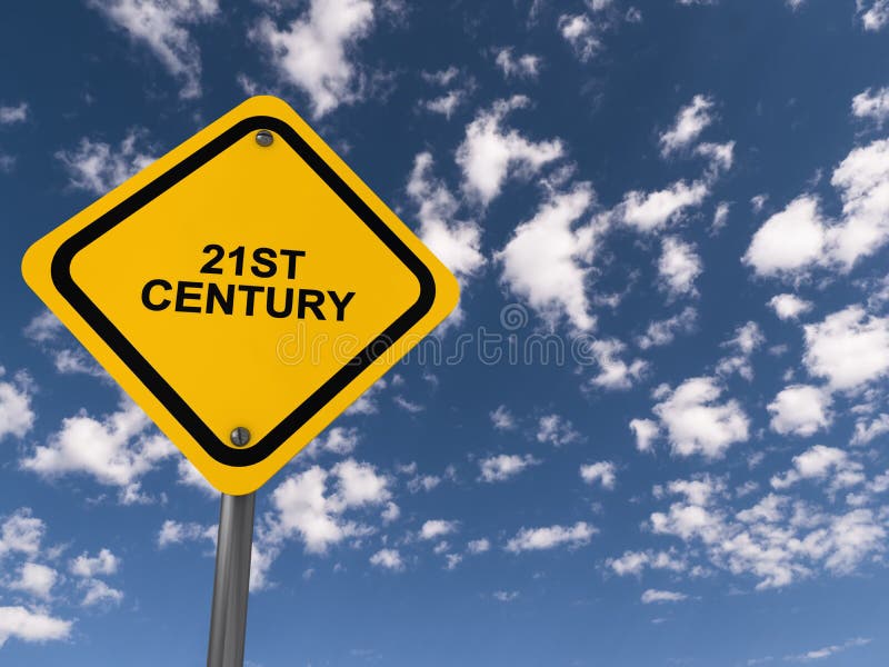 σήμα-κυκλοφορίας-του-ου-αιώνα-στον-γαλάζιο-ουρανό-210201975