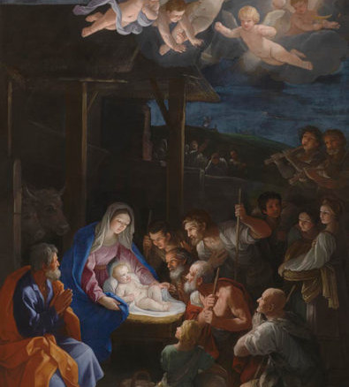 Guido-Reni-The-Adoration-of-the-Shepherds-The-National-Gallery-395x600