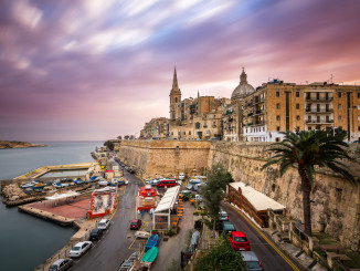 Valletta Skyline in the Cloudy Morning, Malta